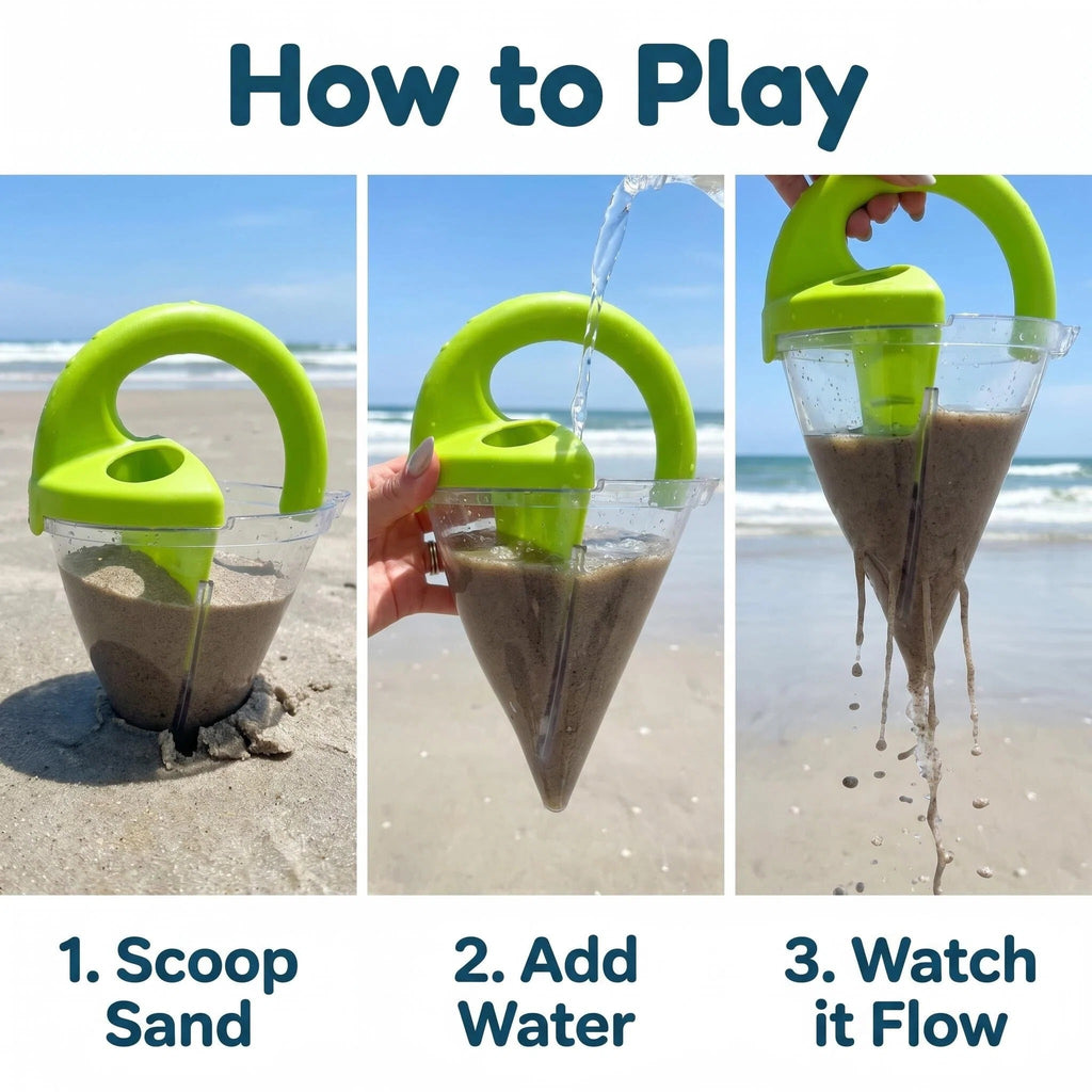Portable Sand Water Mixing Funnel, Outdoor Beach Play Toy For Kids